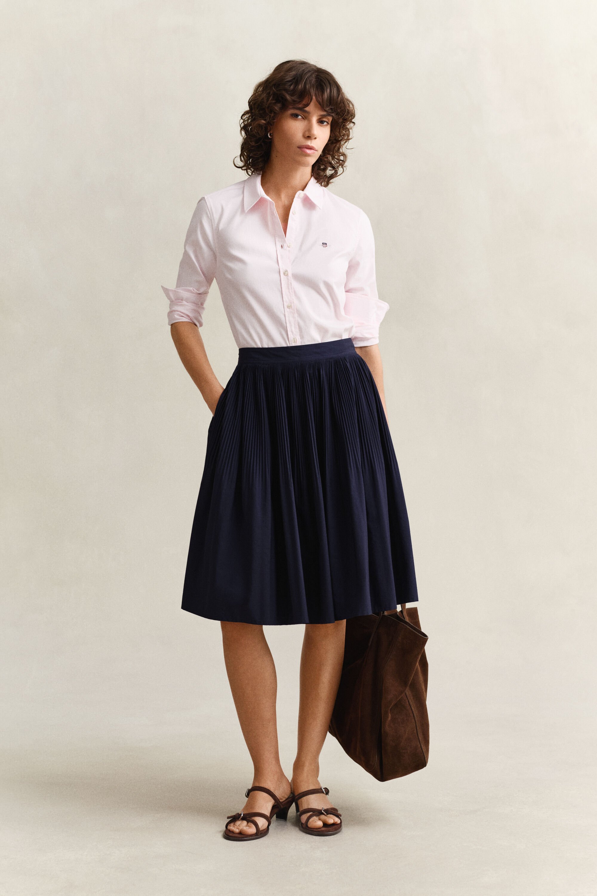 Camisa Oxford com elastano