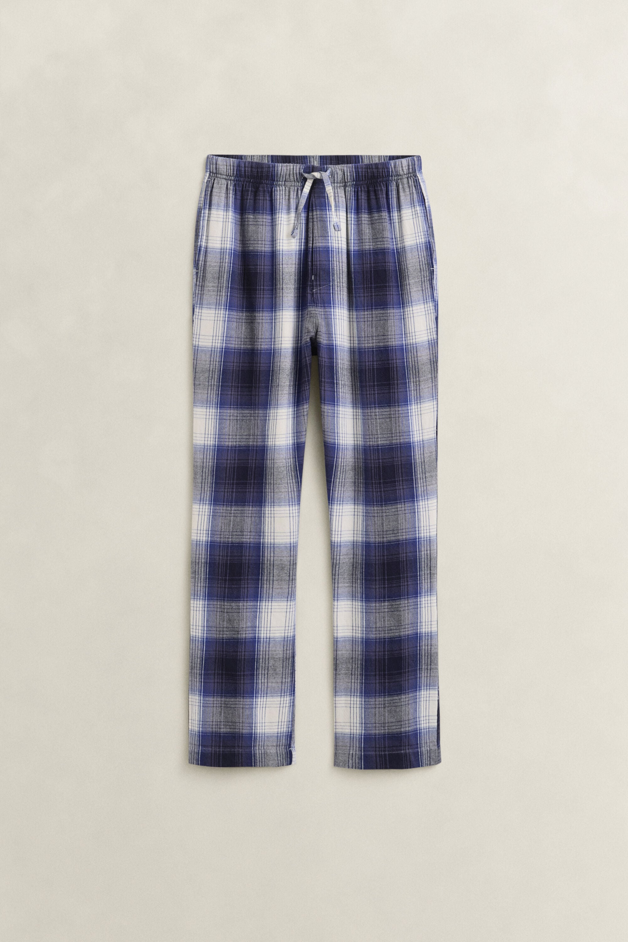 Calças de pijama em flanela com padrão de xadrez