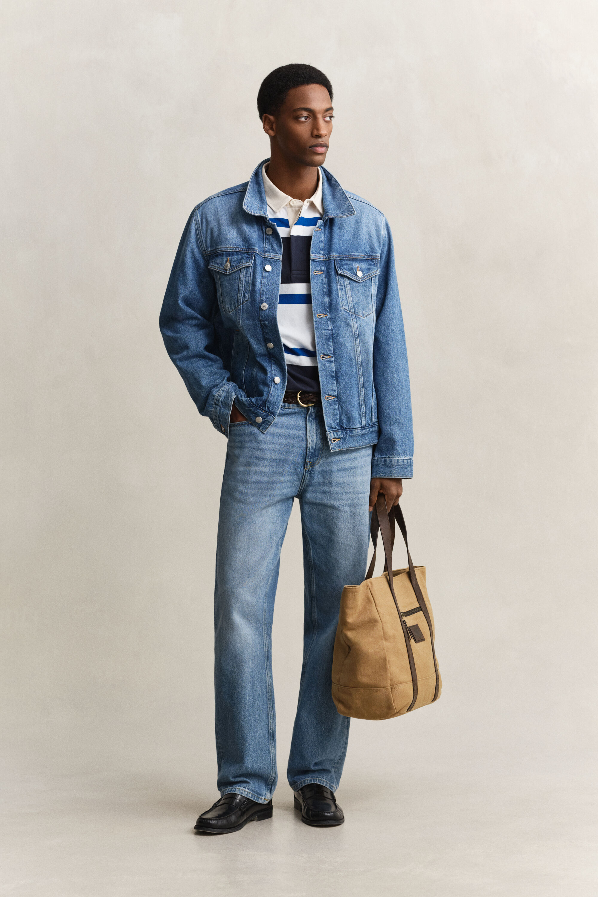 Rugger às riscas em bloco