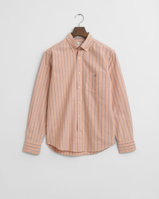 Camisa Oxford clássica às riscas regular fit