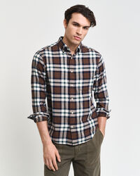 Camisa de flanela em xadrez regular fit