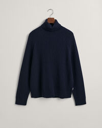 Pulover texturizado de gola alta