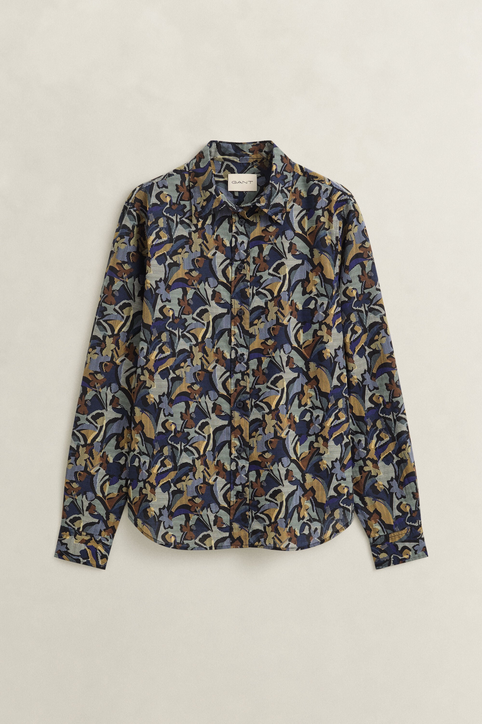 Camisa em voile de algodão com estampado