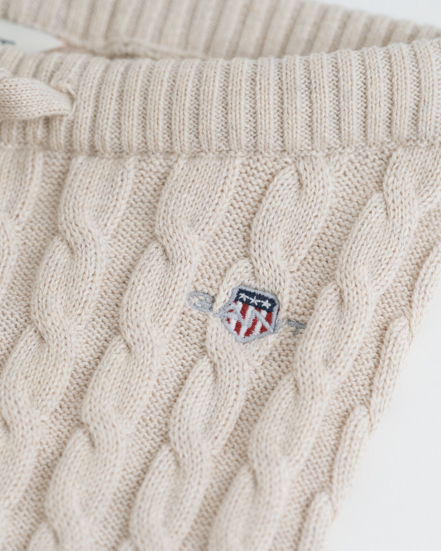 Leggings em malha de algodão entrançada Shield Baby