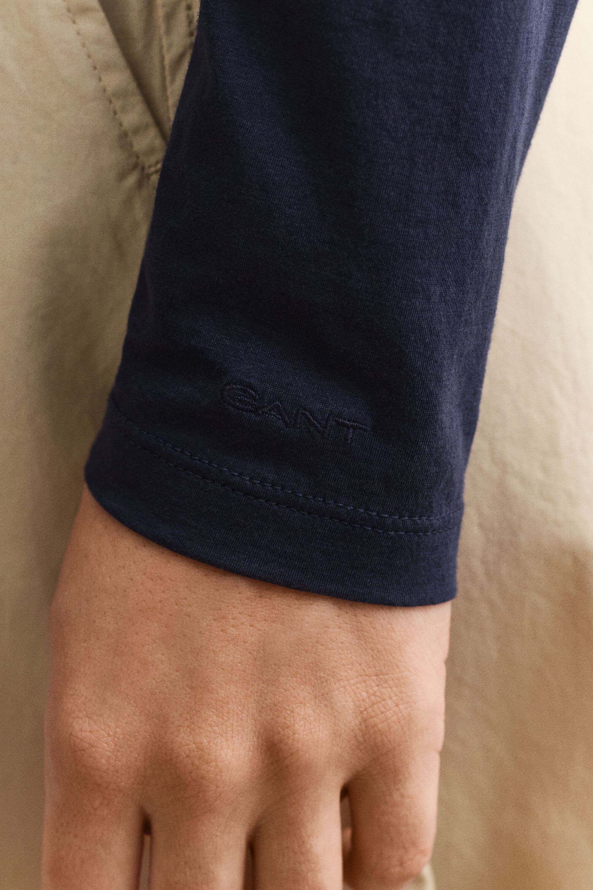 Camisola de manga comprida em algodão