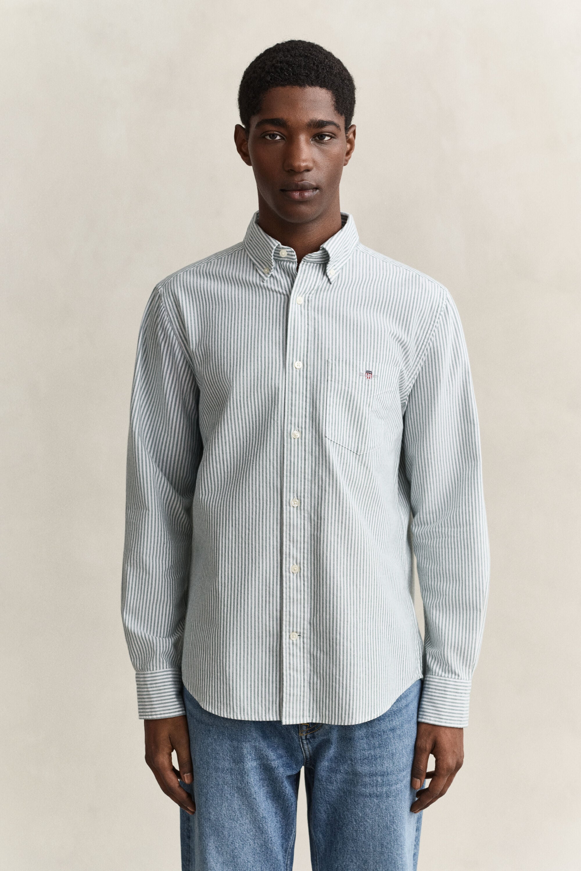 Camisa Oxford às riscas Classic regular fit