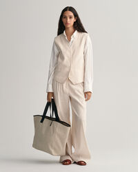 Colete em linho com elastano regular fit