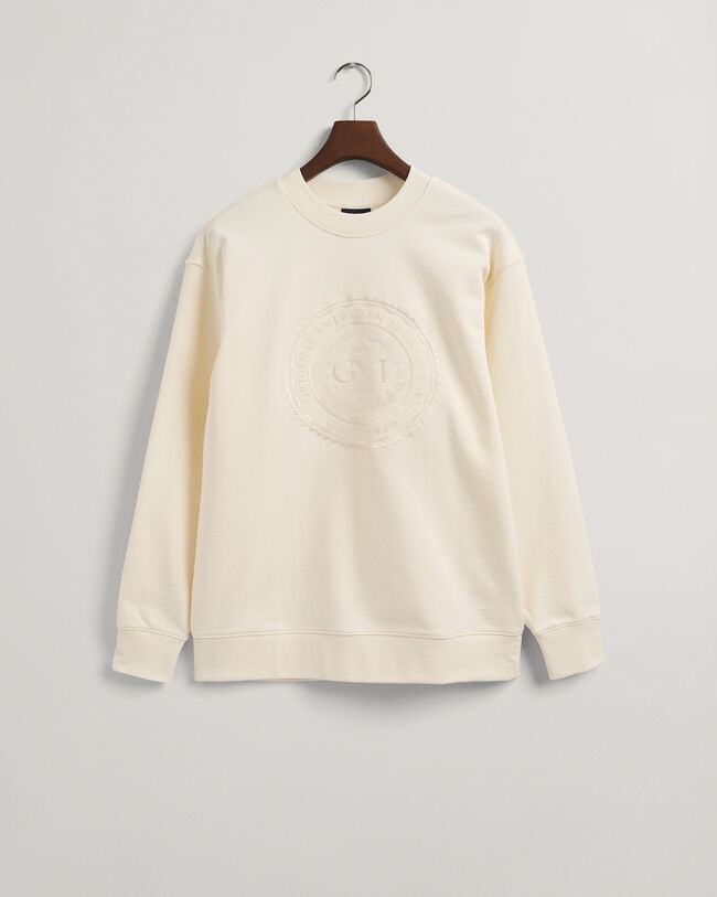 Sweatshirt com decote redondo Monogram
