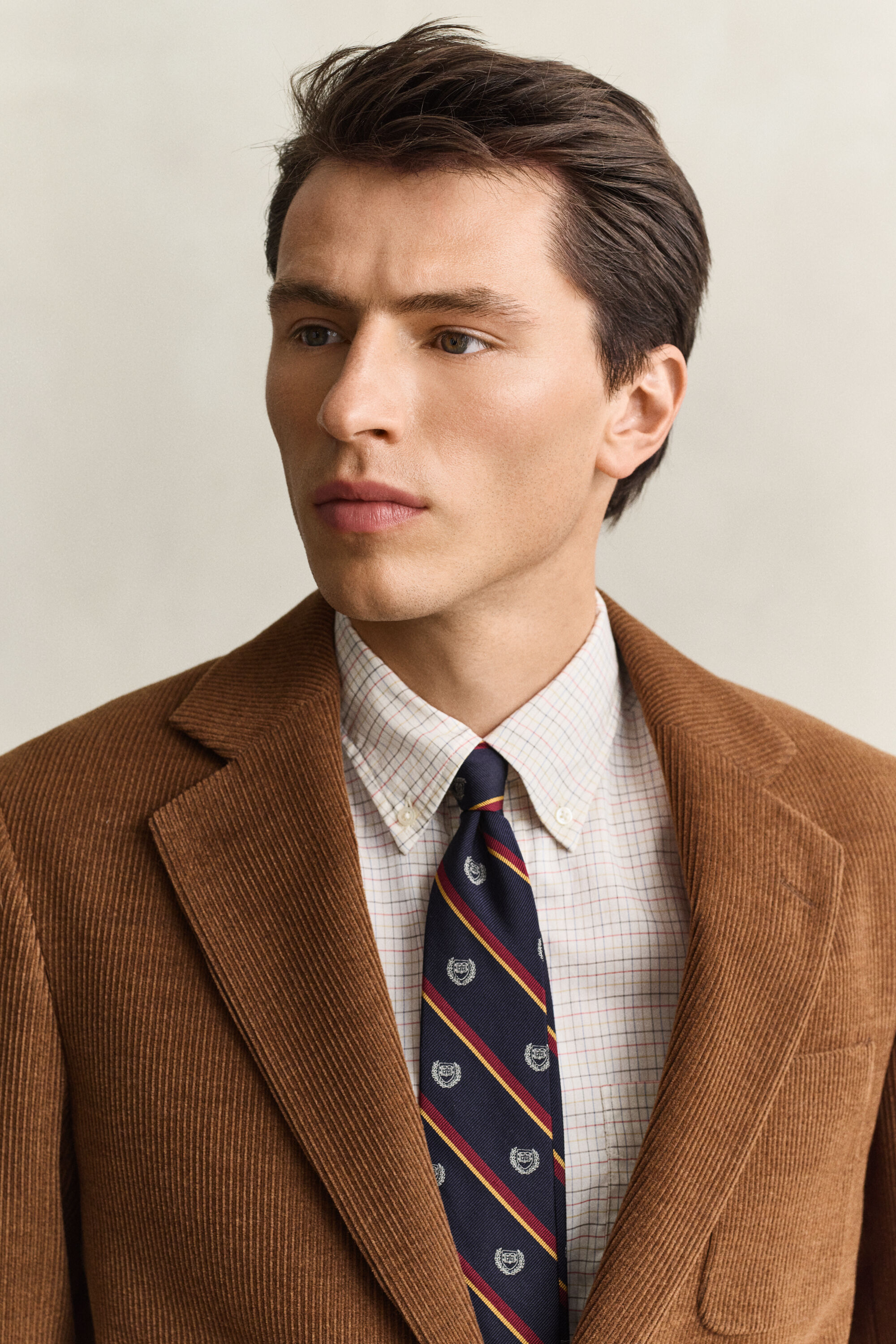 Blazer em bombazina e lã Gant x Yale