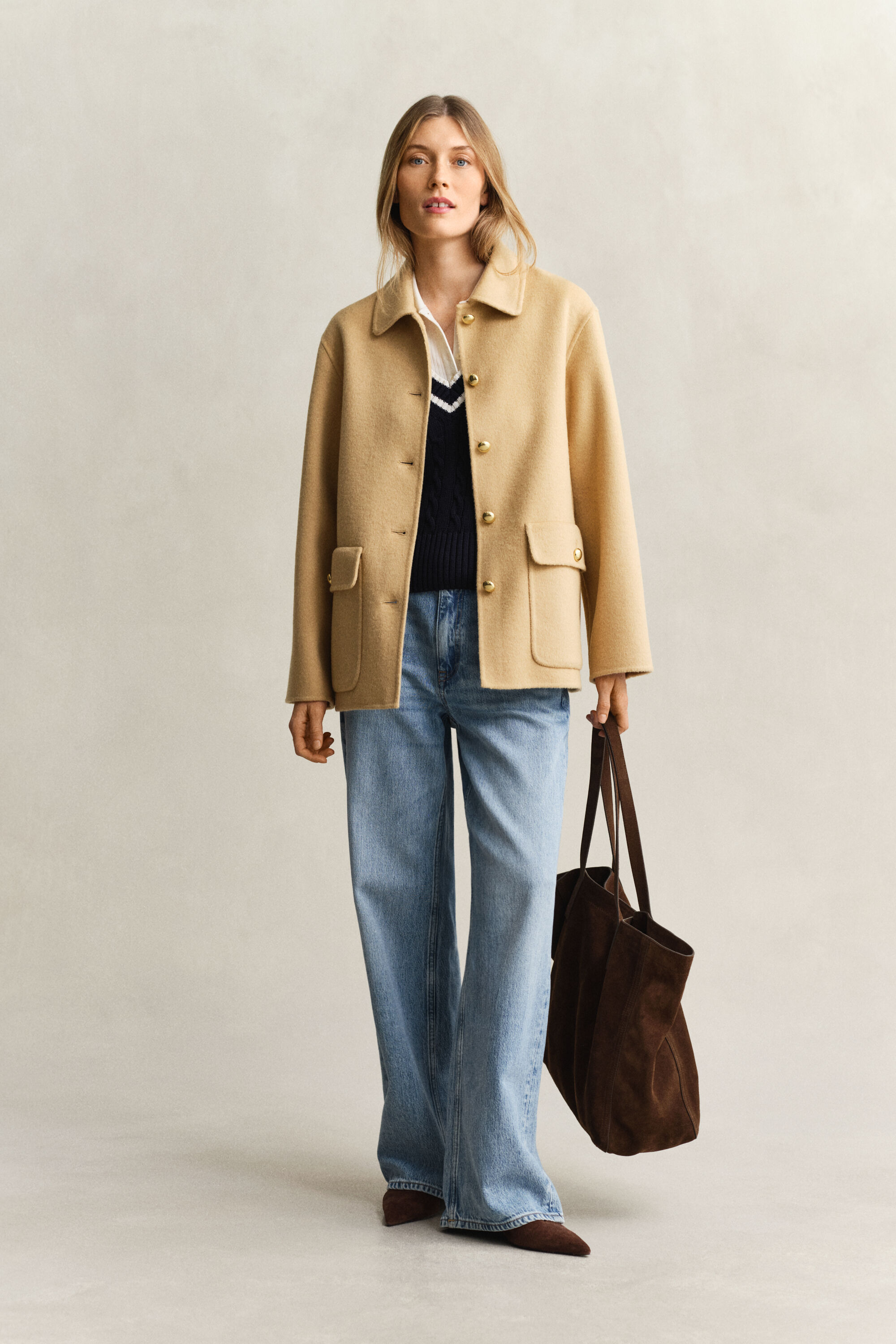 Casaco cosido à mão