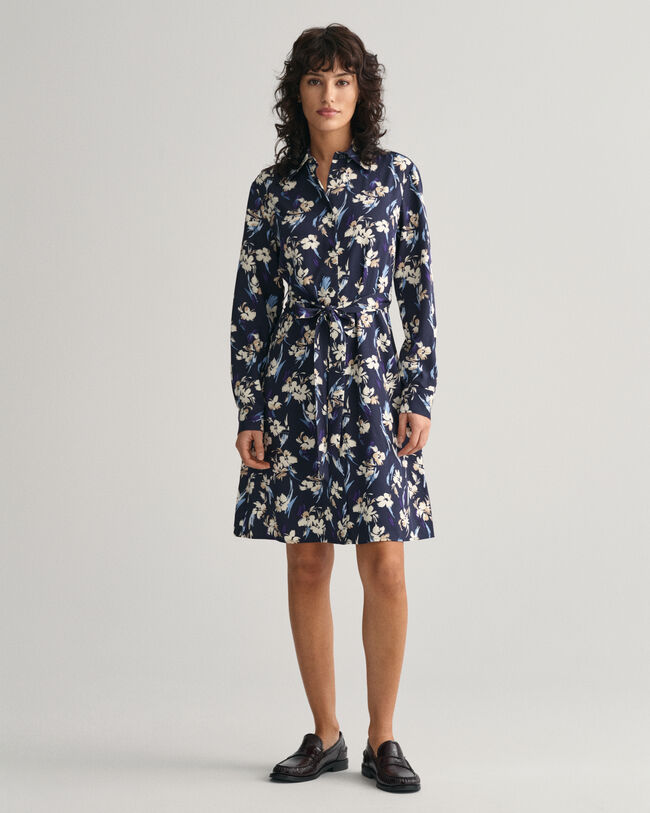 Vestido-camisa com estampado Floral