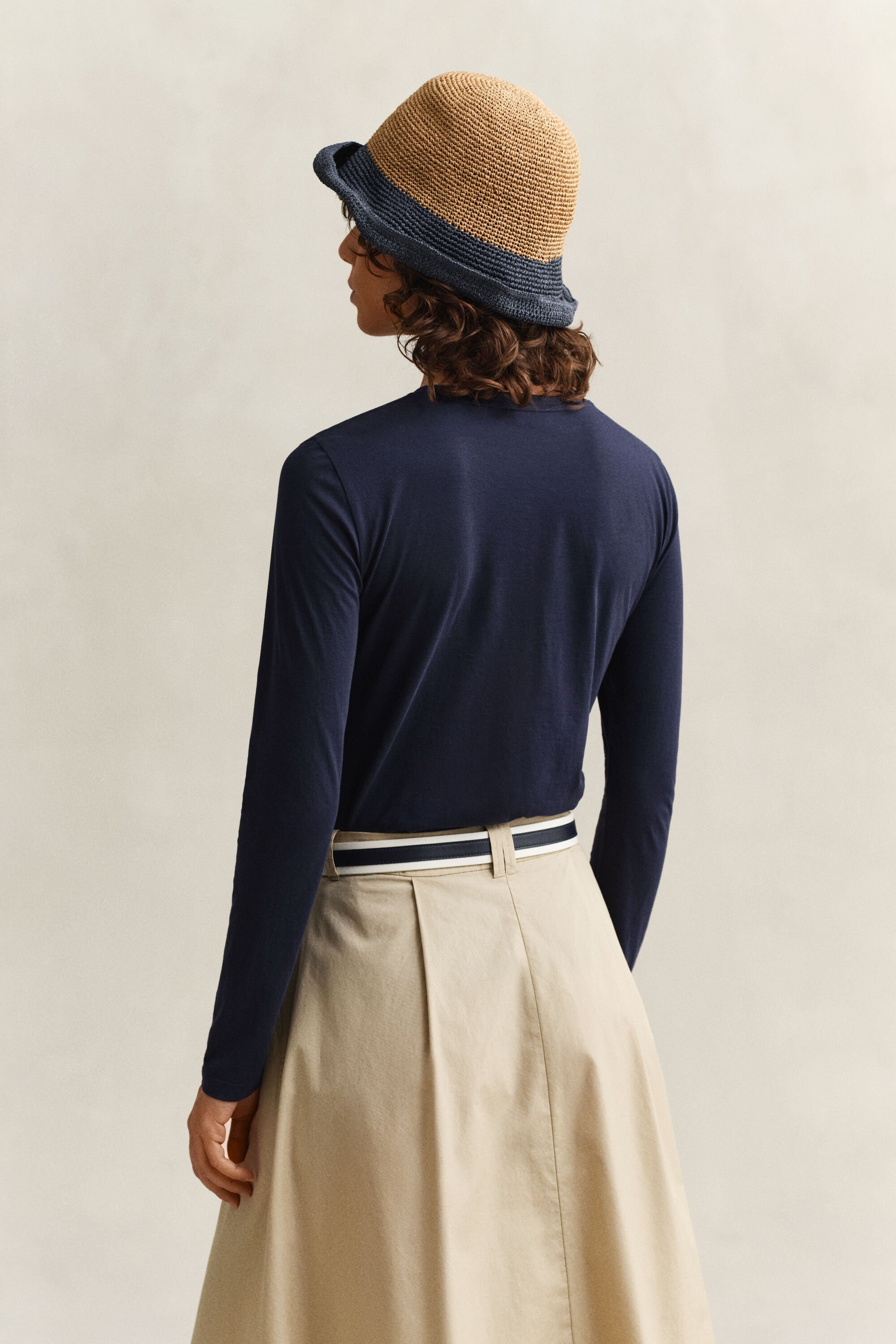 Camisola de manga comprida em algodão