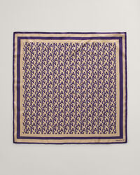 Len&ccedil;o em seda com estampado Monogram