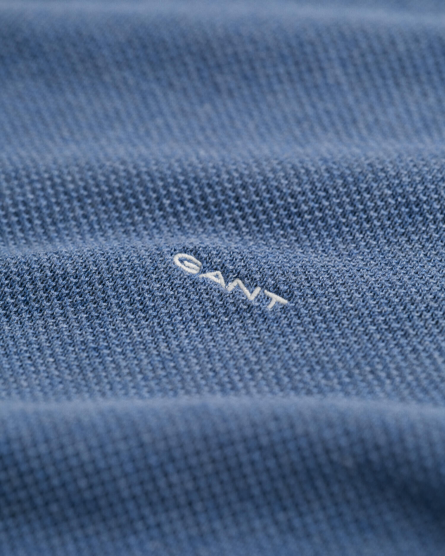 Camisola de malha com decote redondo em algodão piqué