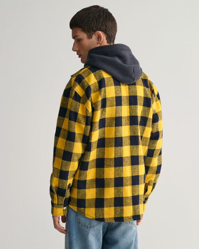 Sobrecamisa Buffalo em mistura de l&atilde;