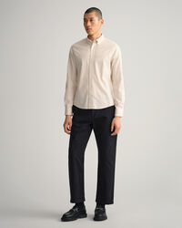 Camisa Oxford com padr&atilde;o paisley pequeno slim fit