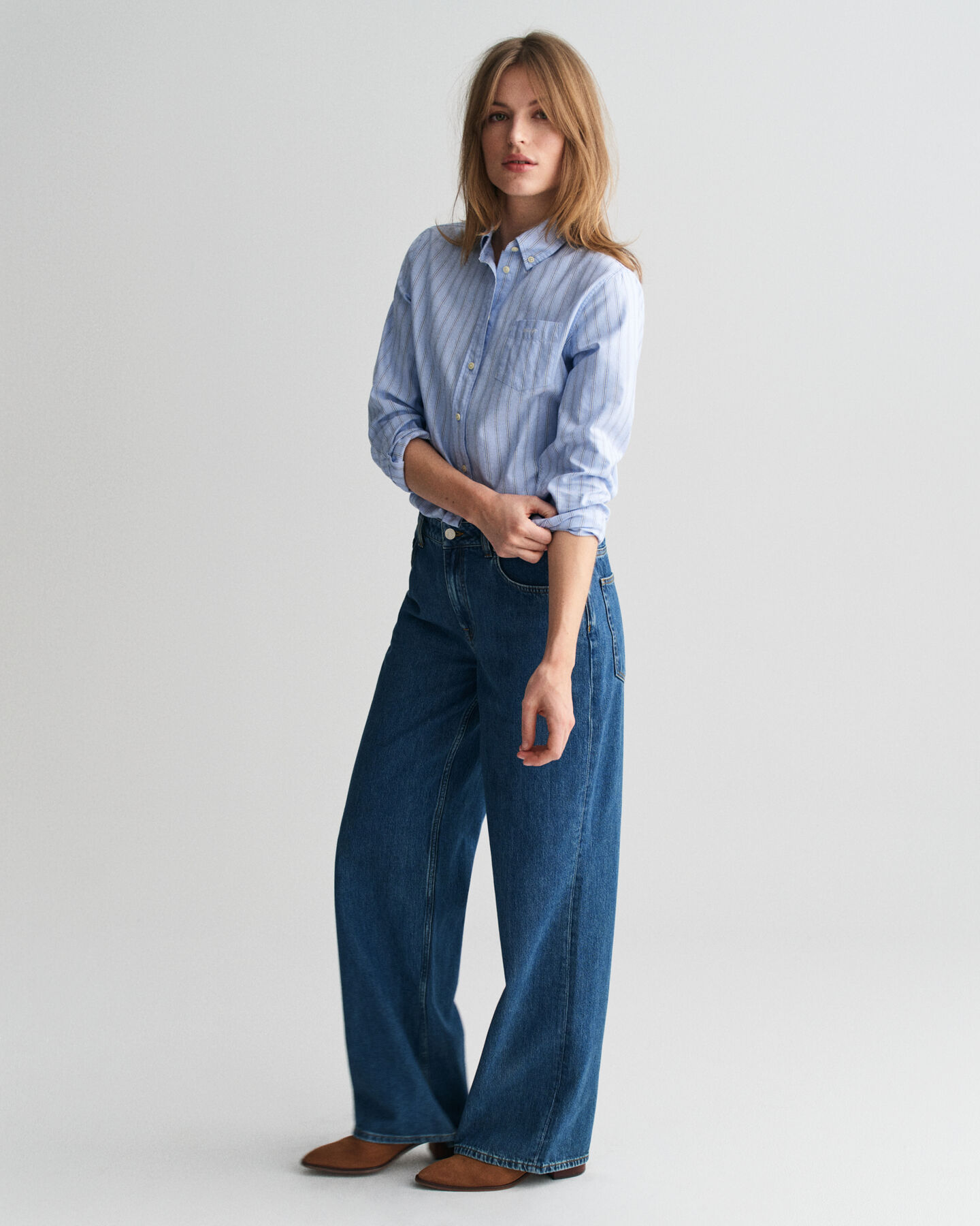 Camisa Oxford Archive às riscas regular fit