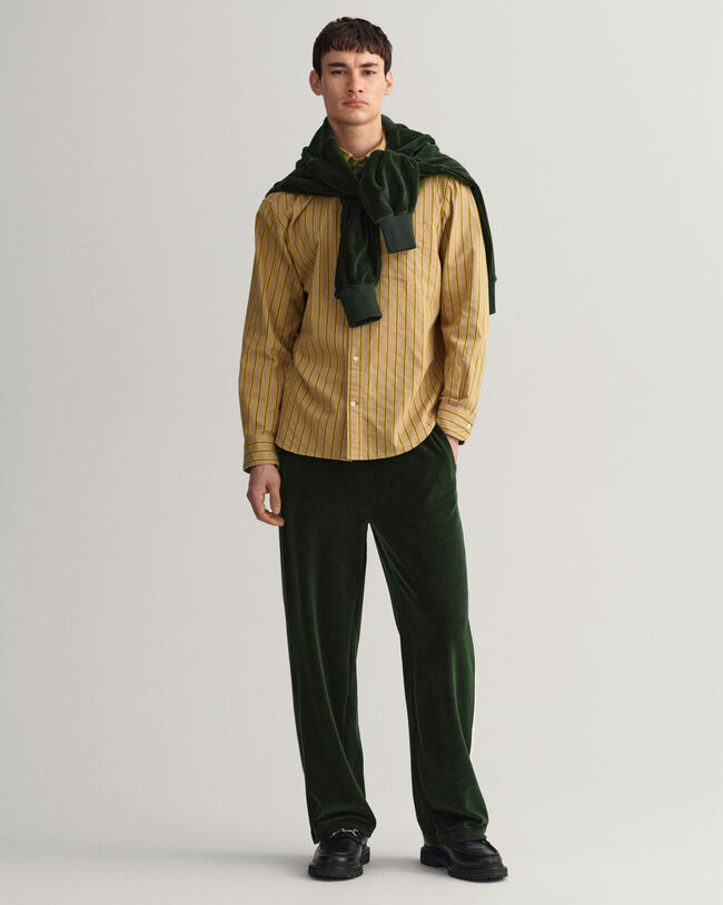 Camisa às riscas Dobby relaxed fit