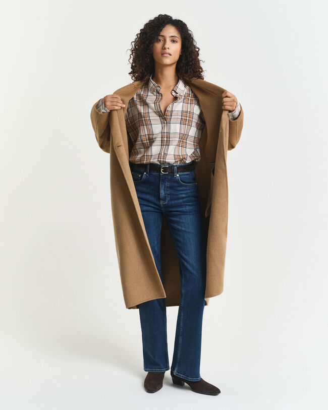 Camisa de flanela com padrão de xadrez relaxed fit