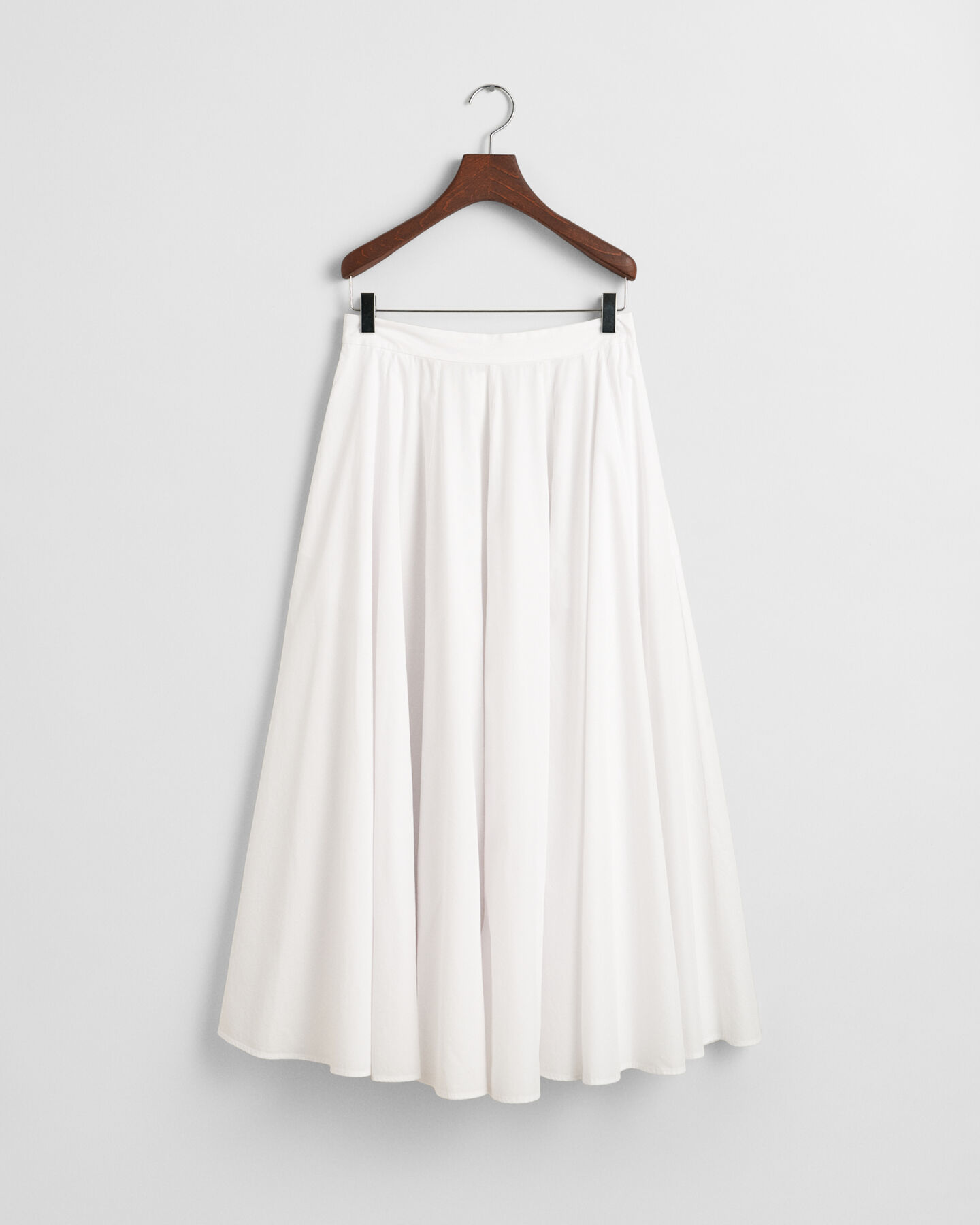 Saia de comprimento médio em algodão