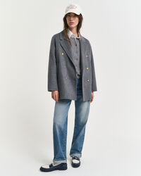 Casaco de marinheiro com detalhes cosidos à mão