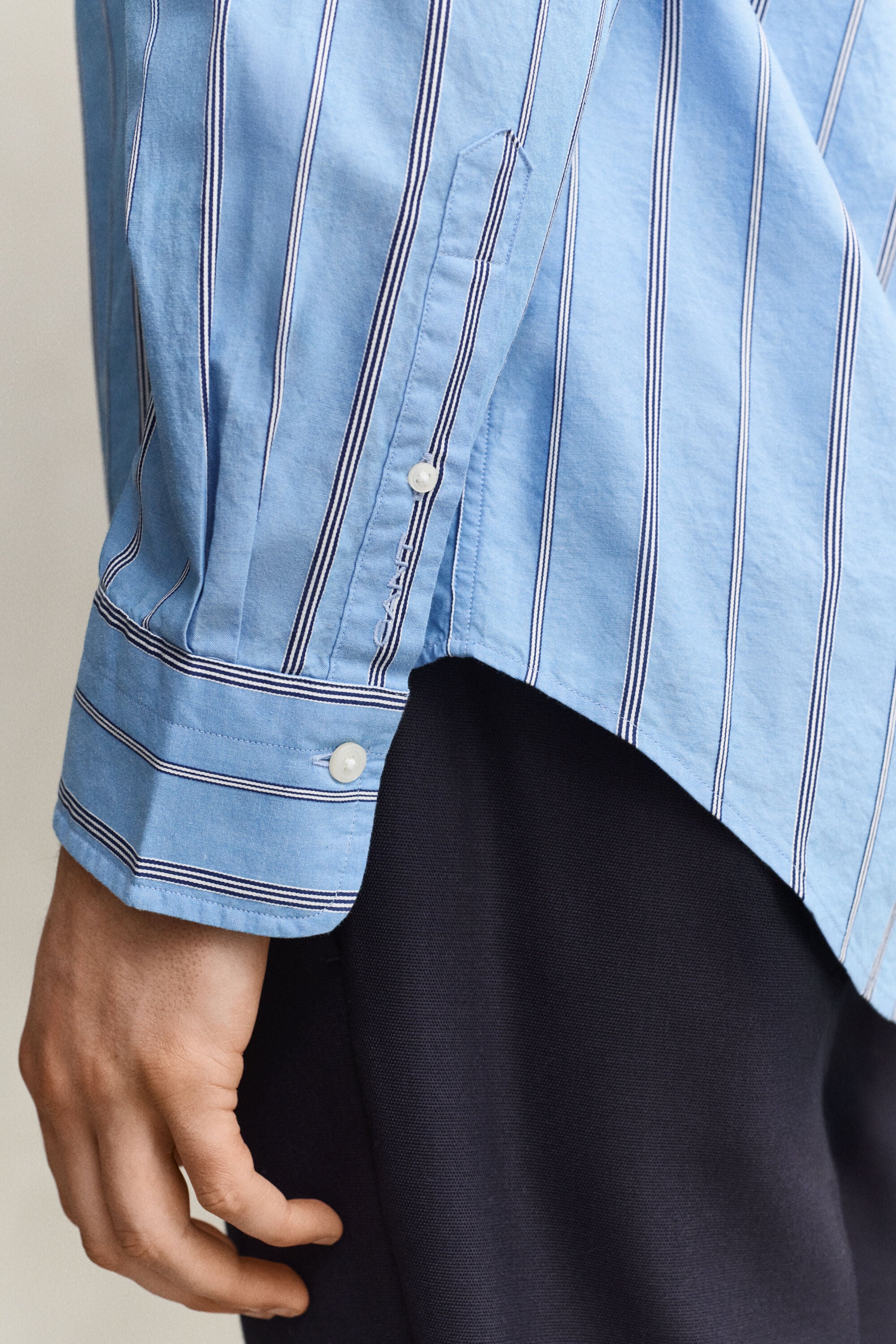 Camisa às riscas Dobby relaxed fit