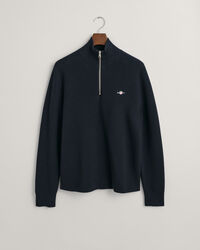 Sweatshirt com meio fecho em algodão Milano Knit