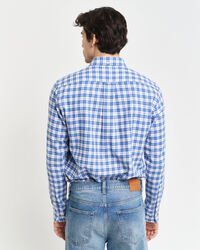 Camisa de flanela com padrão de xadrez regular fit