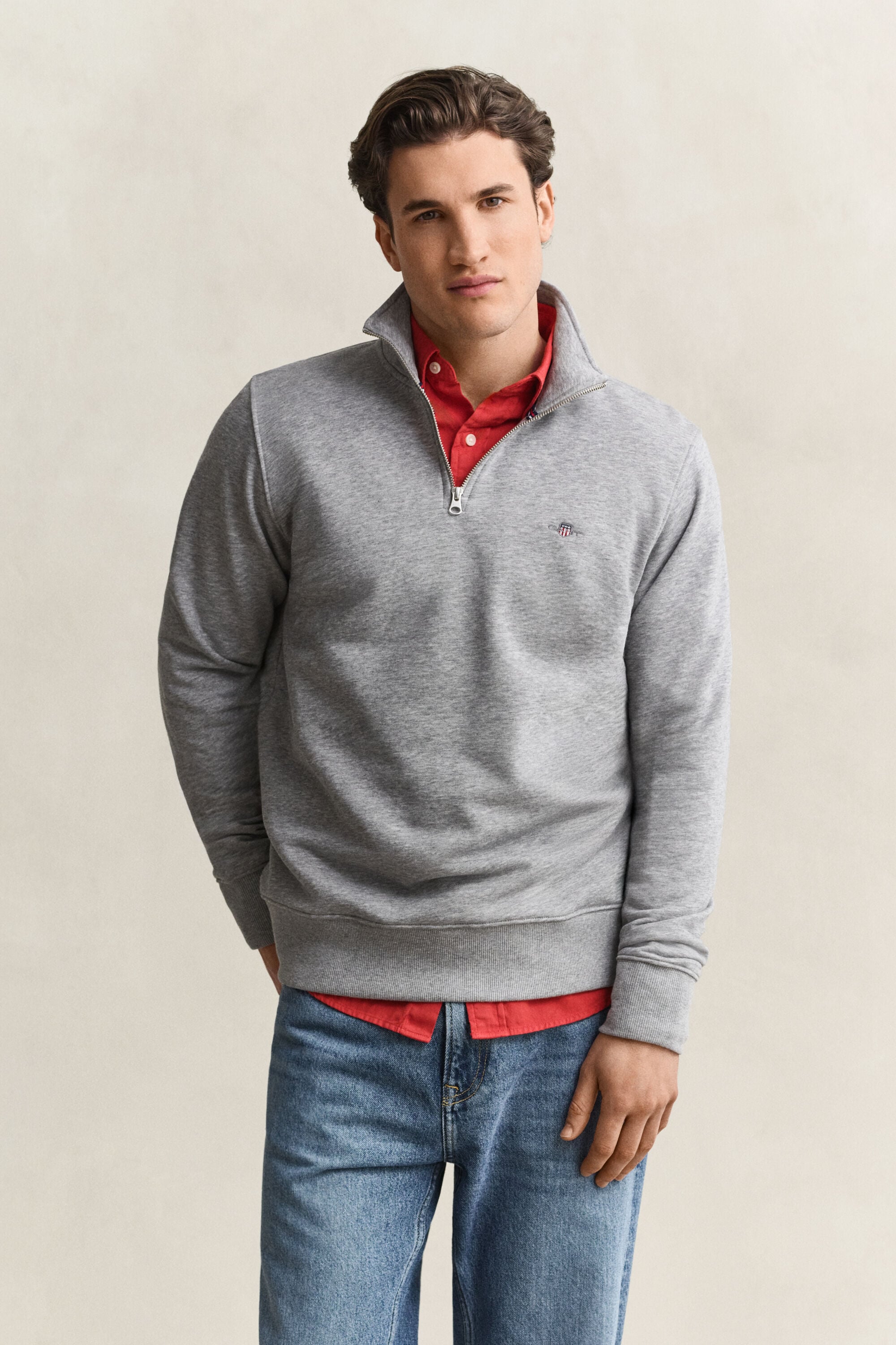 Sweatshirt com meio fecho Shield