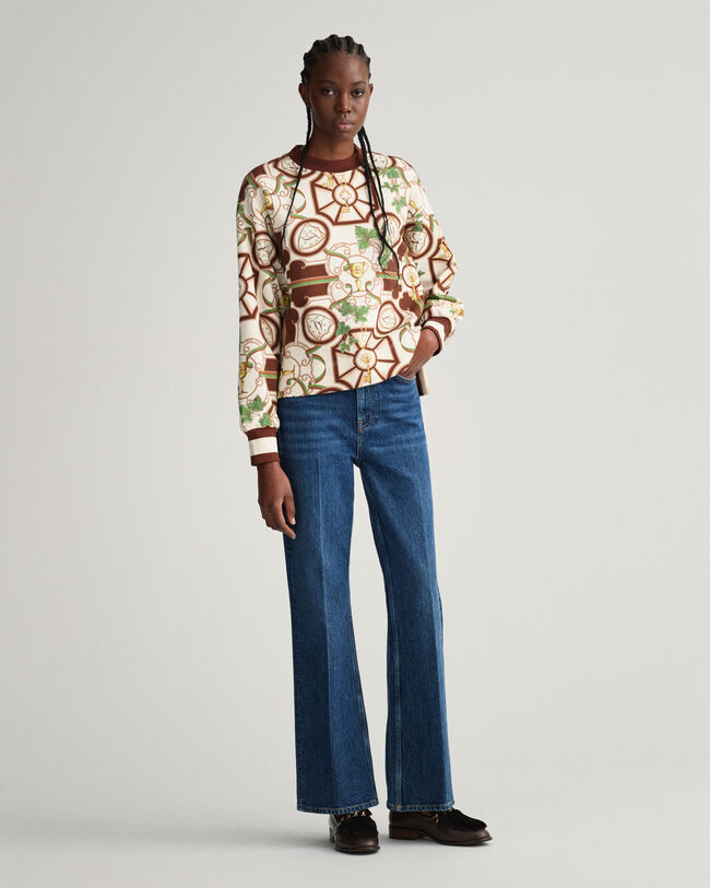 Pulover com decote redondo American Luxe