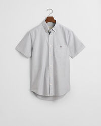 Camisa de manga curta às riscas Classic Oxford regular fit