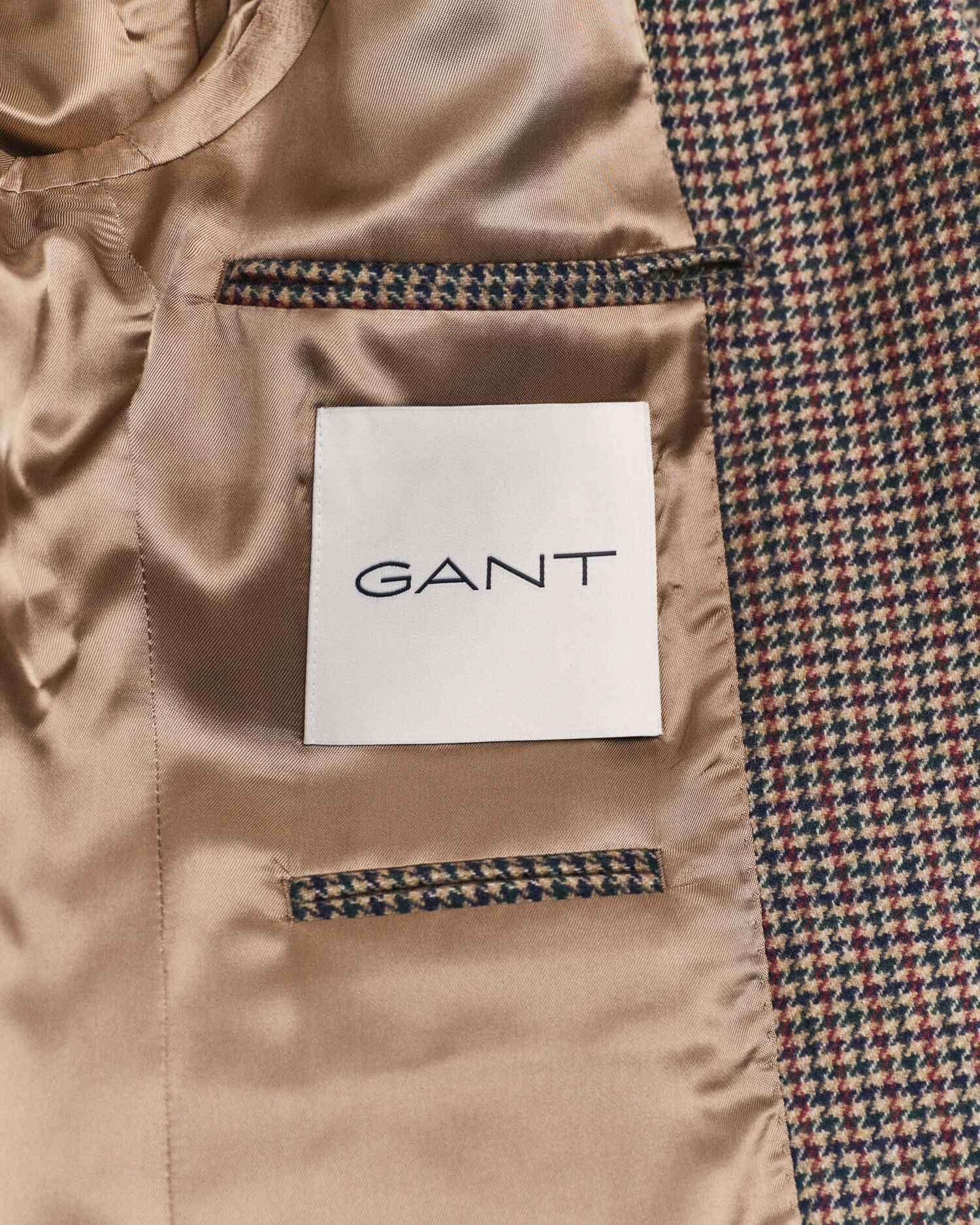 Blazer com padrão de xadrez Houndstooth slim fit