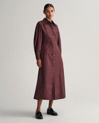 Vestido-camisa com mangas volumosas