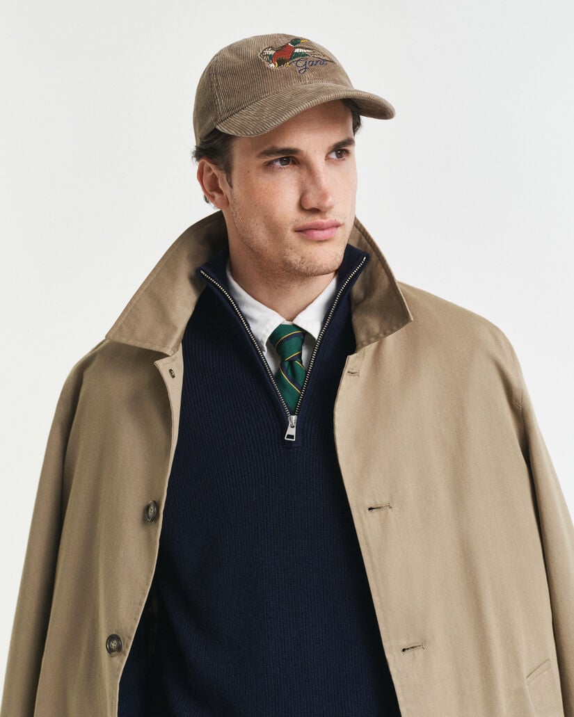 Boné em bombazina com bordado Washed