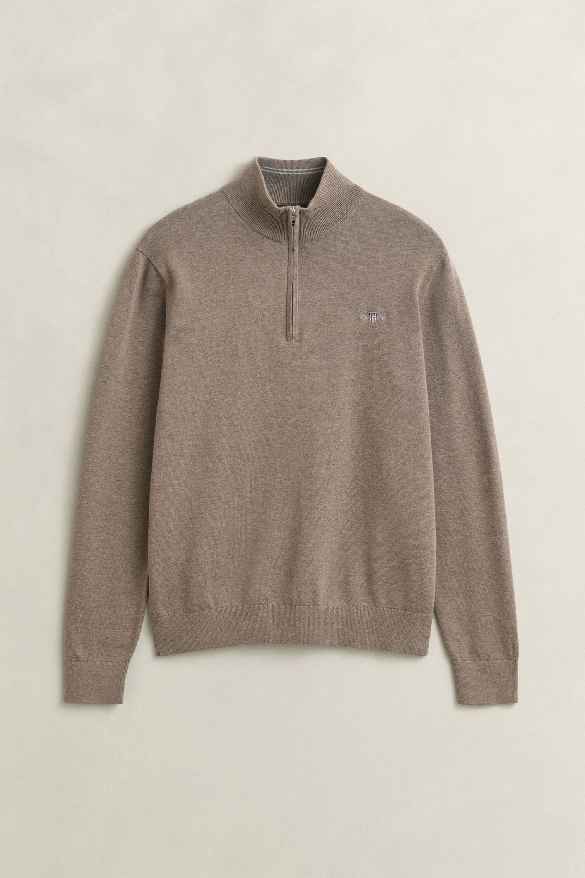 Sweatshirt com meio fecho em algodão clássico