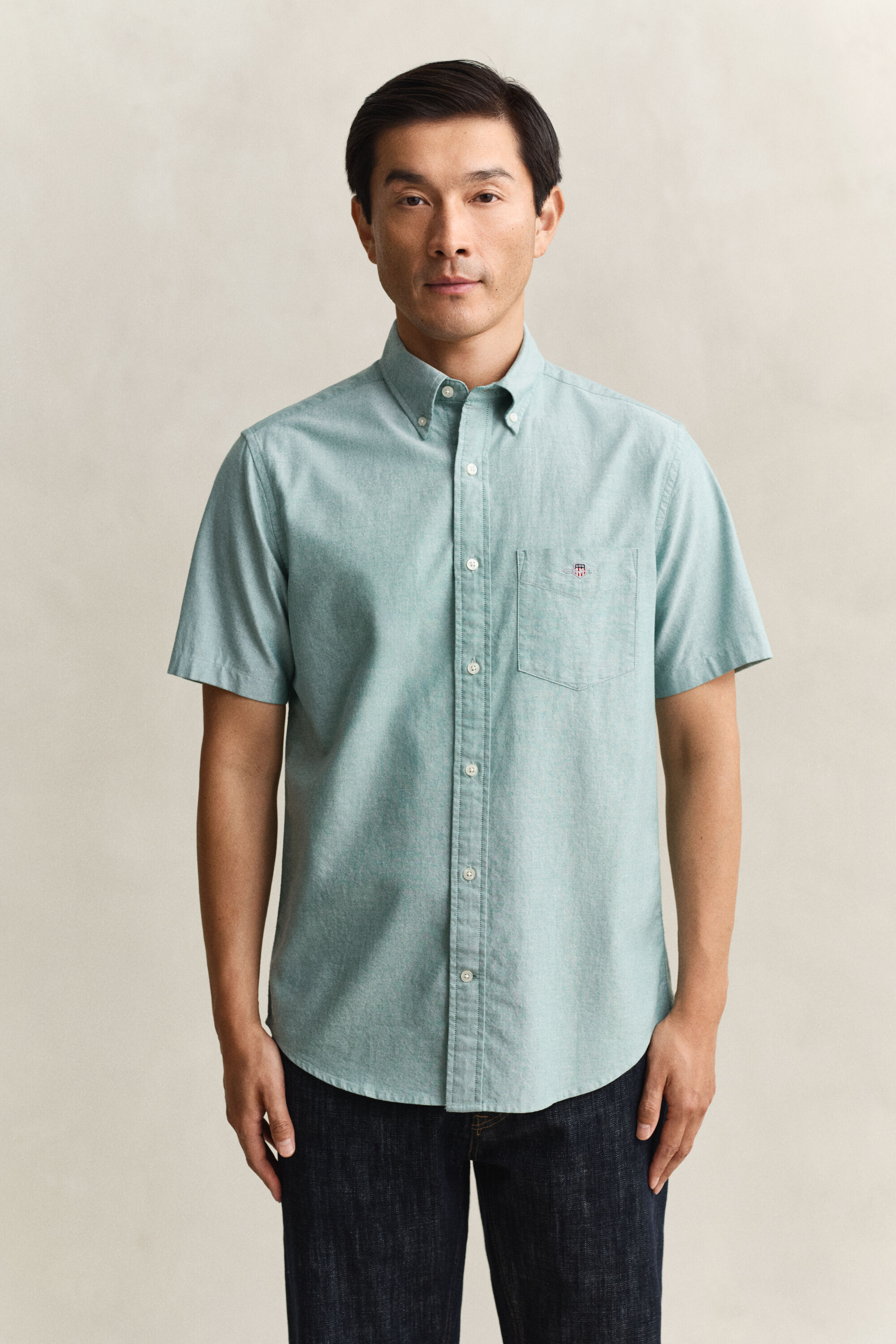 Camisa de manga curta Oxford Classic