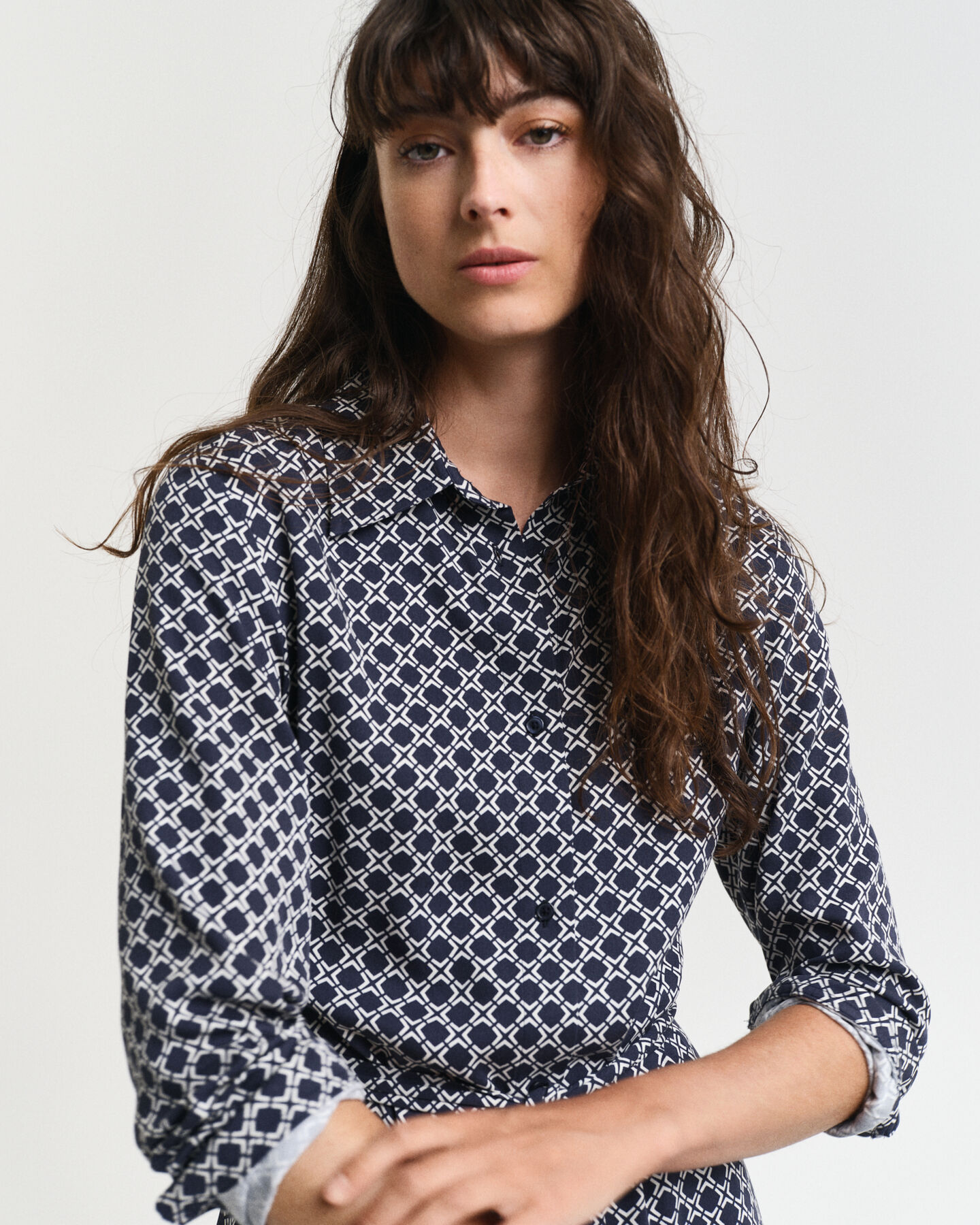 Vestido-camisa com estampado Geometric