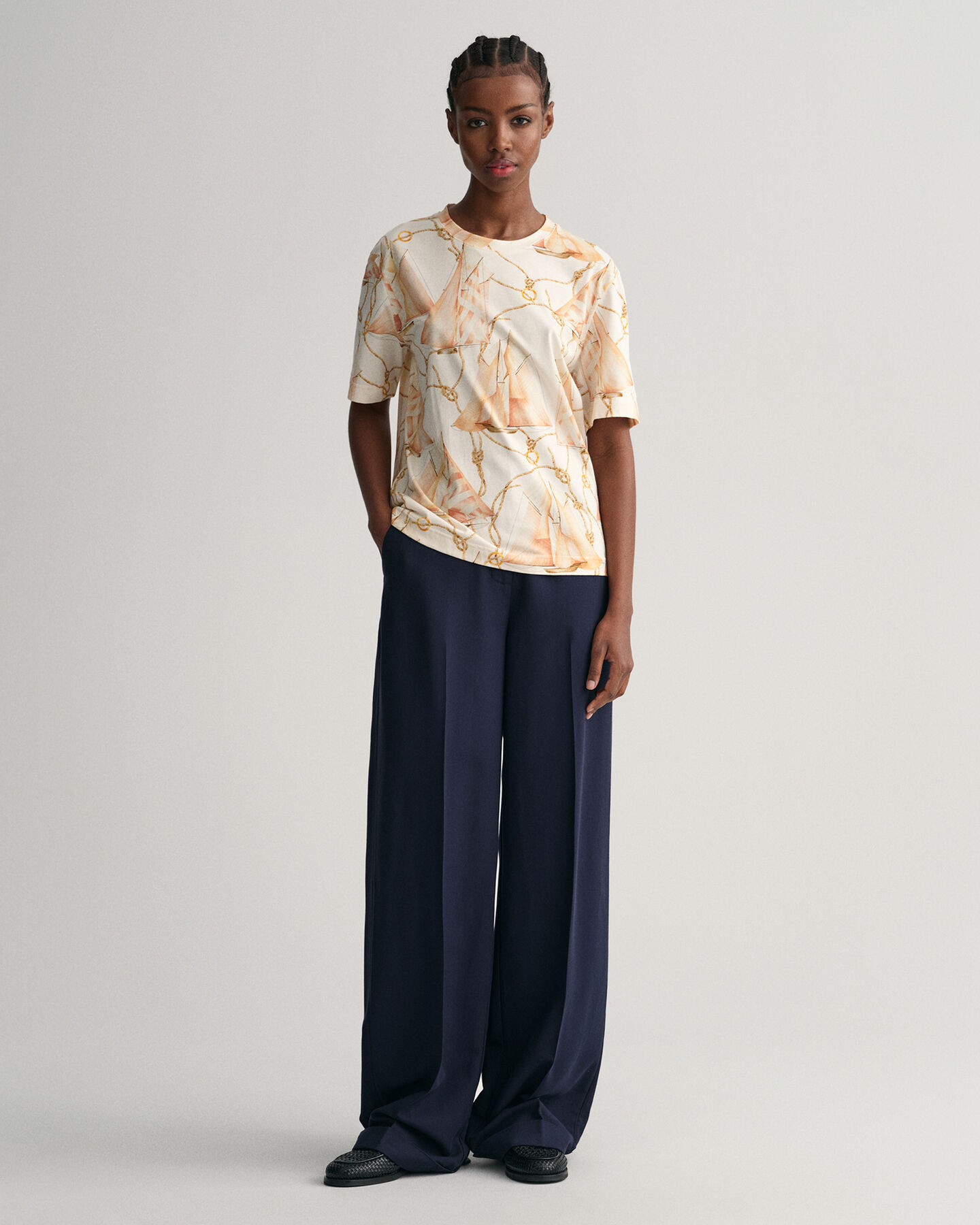 T-shirt com estampado Sailing