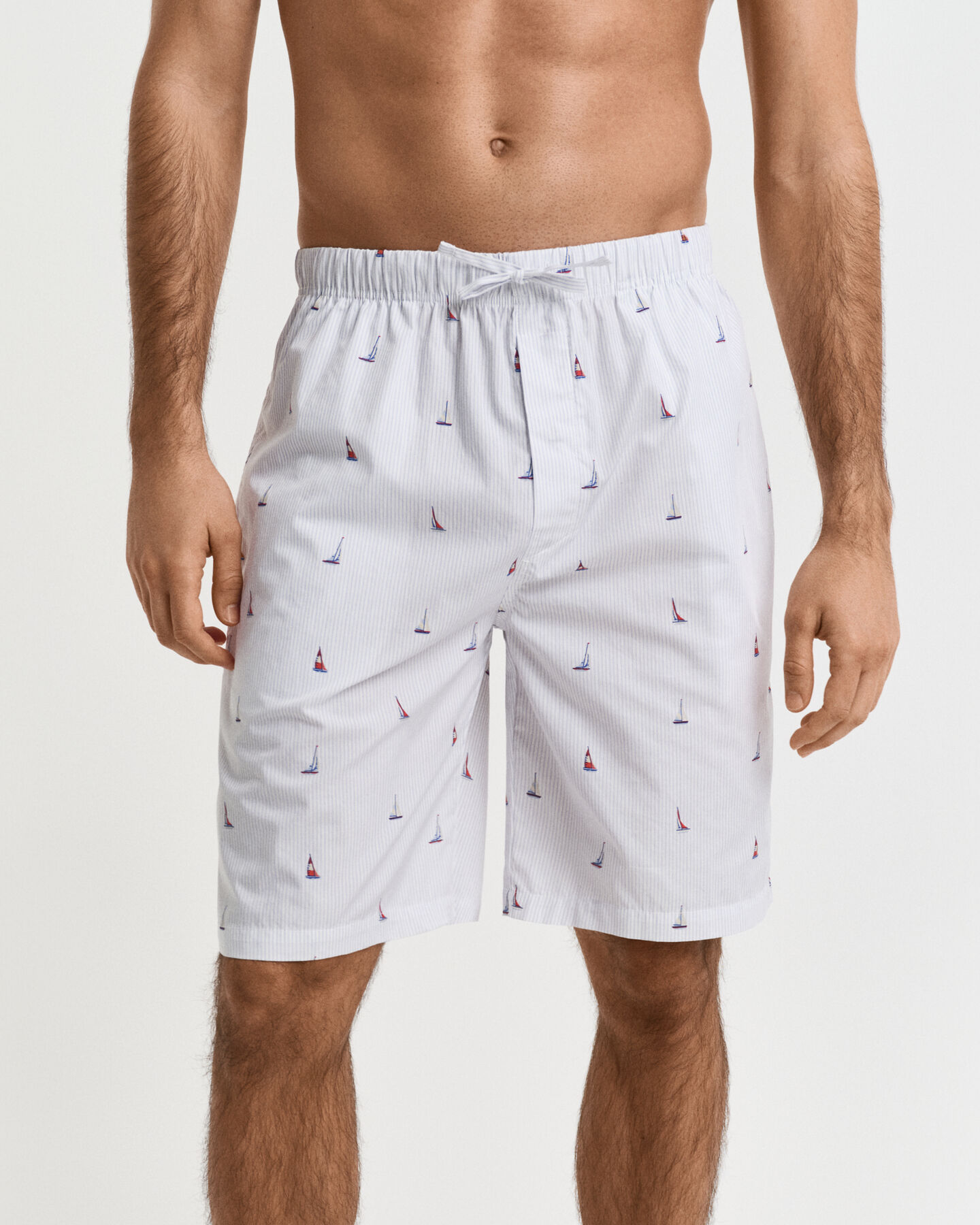 Calções de pijama com estampado de barcos