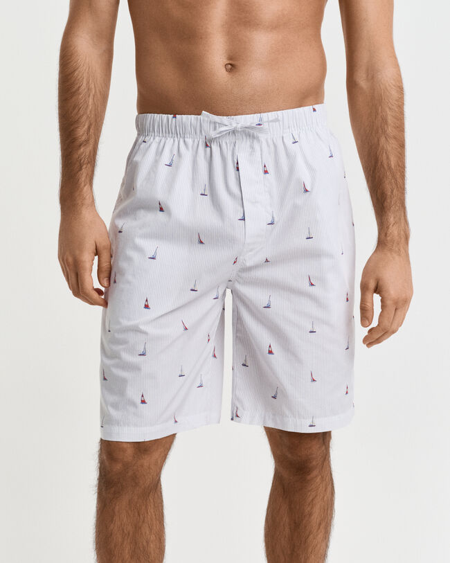 Calções de pijama com estampado de barcos