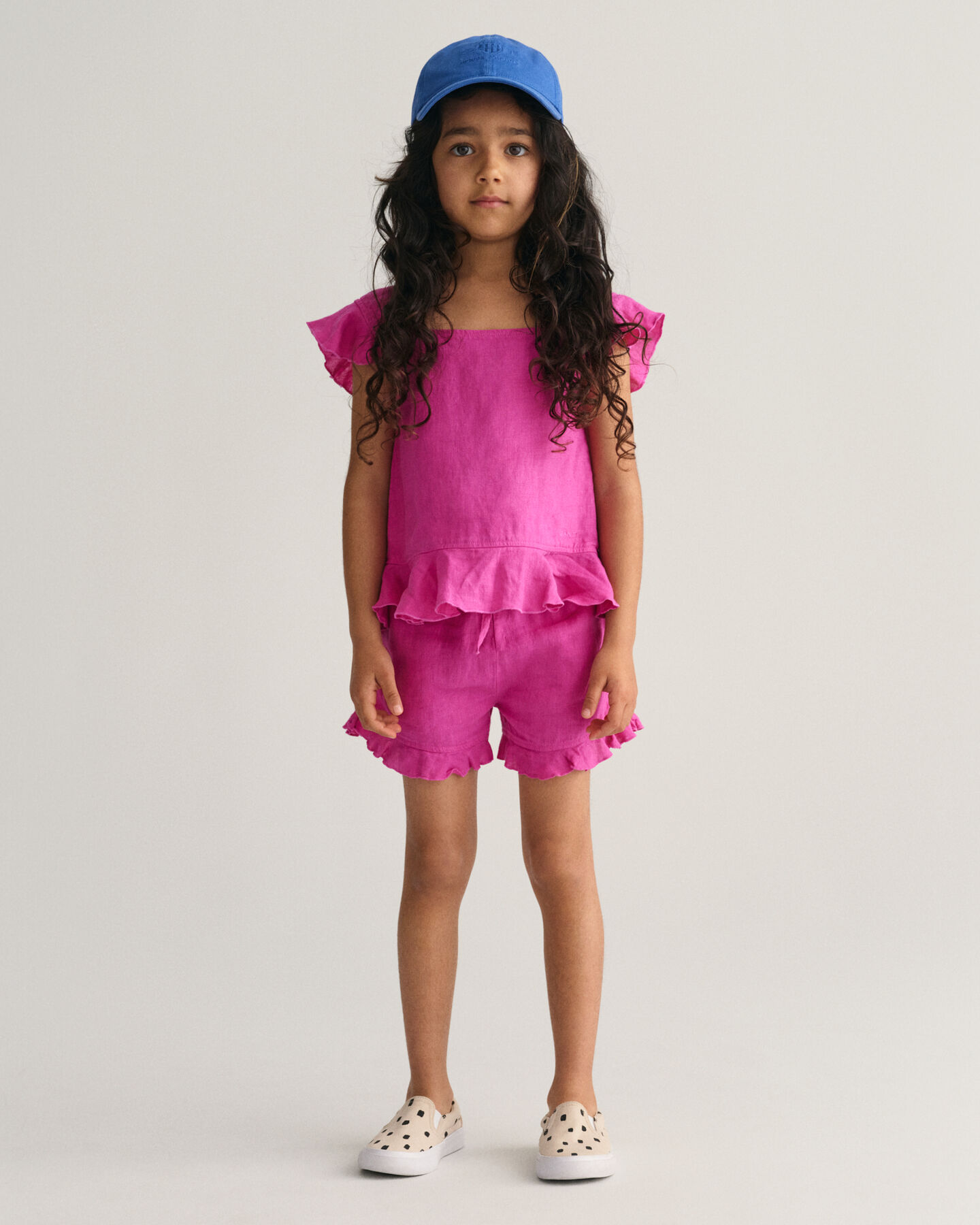 Cal&ccedil;&otilde;es de linho com folhos Teen Girls