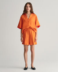 Cal&ccedil;&otilde;es pull-on em linho relaxed fit