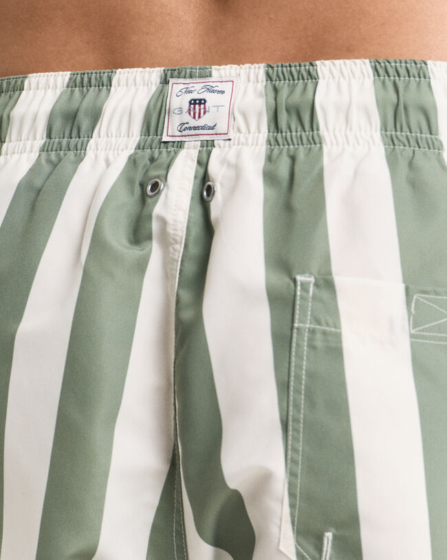 Calções de banho às riscas em bloco