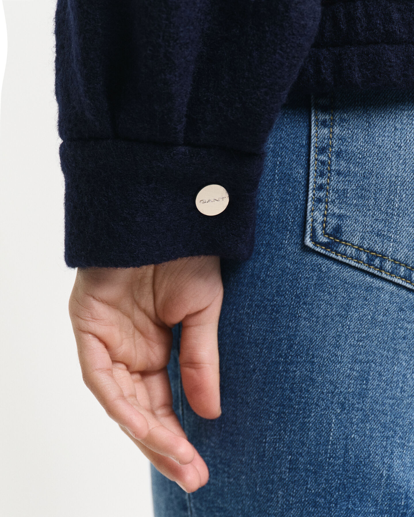 Casaco em lã Harrington