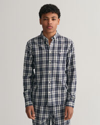 Camisa de flanela com padr&atilde;o de xadrez regular fit Teen Boys