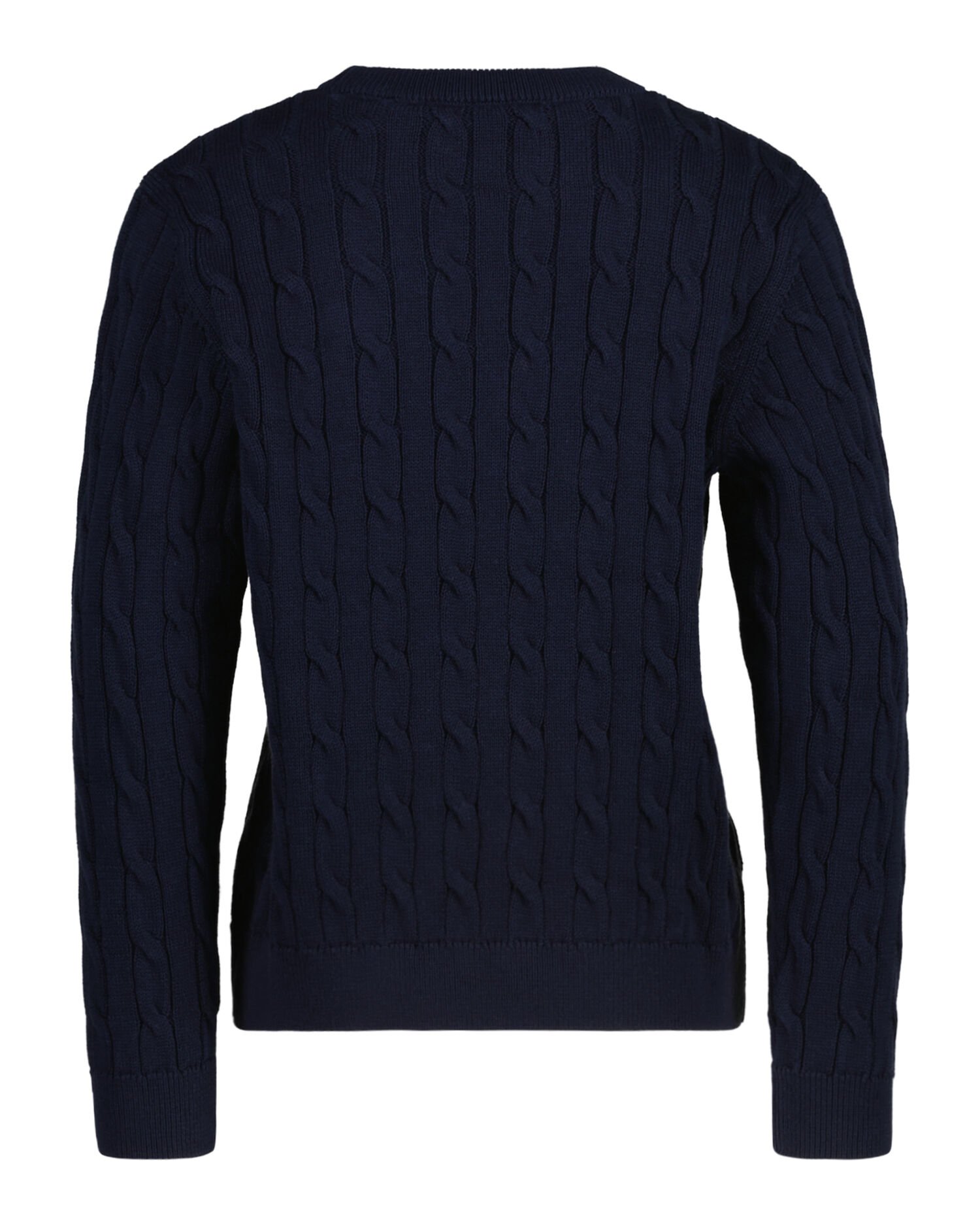 Camisola com decote redondo em malha entrançada de algodão Shield Kids