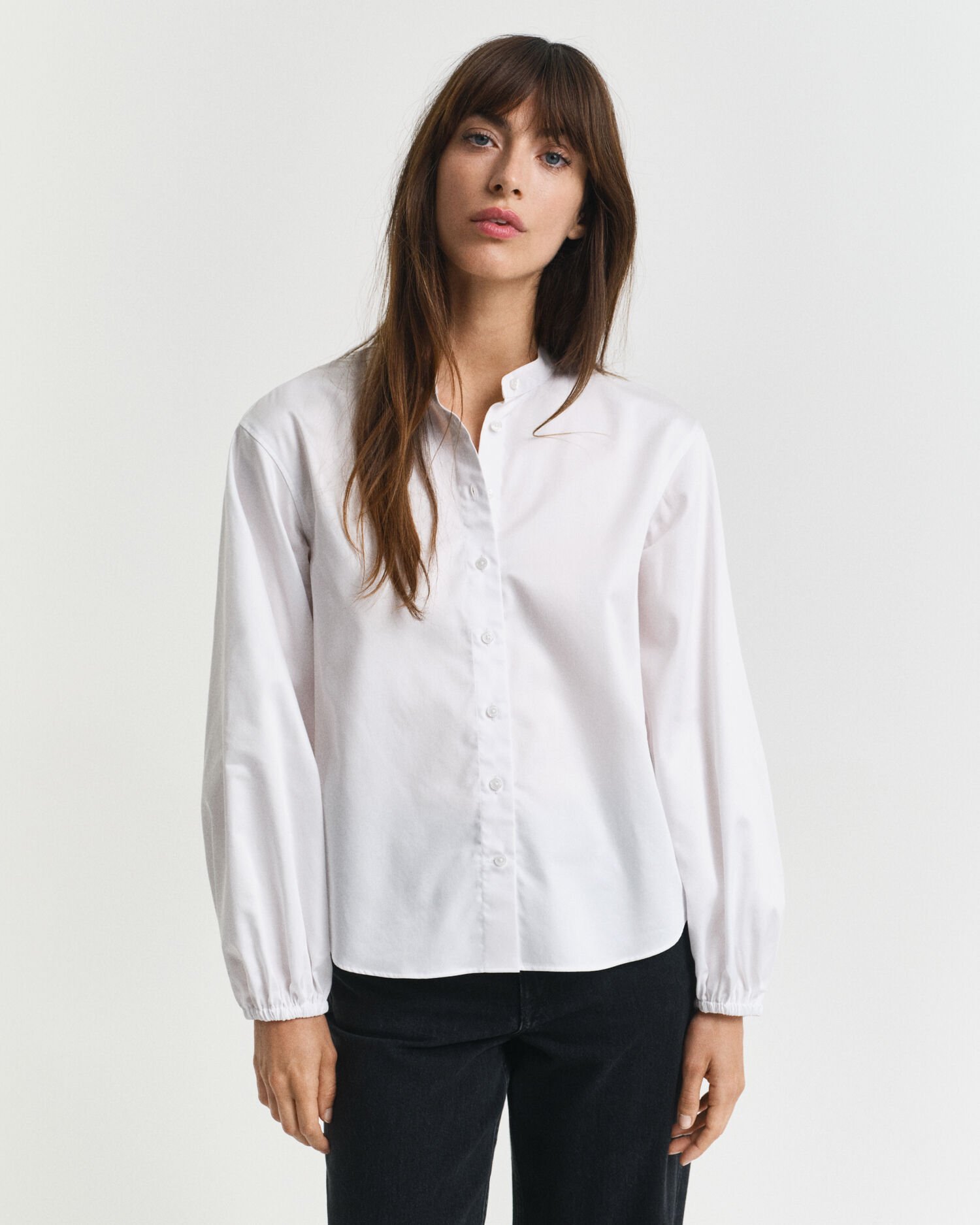 Blusa em algodão acetinado