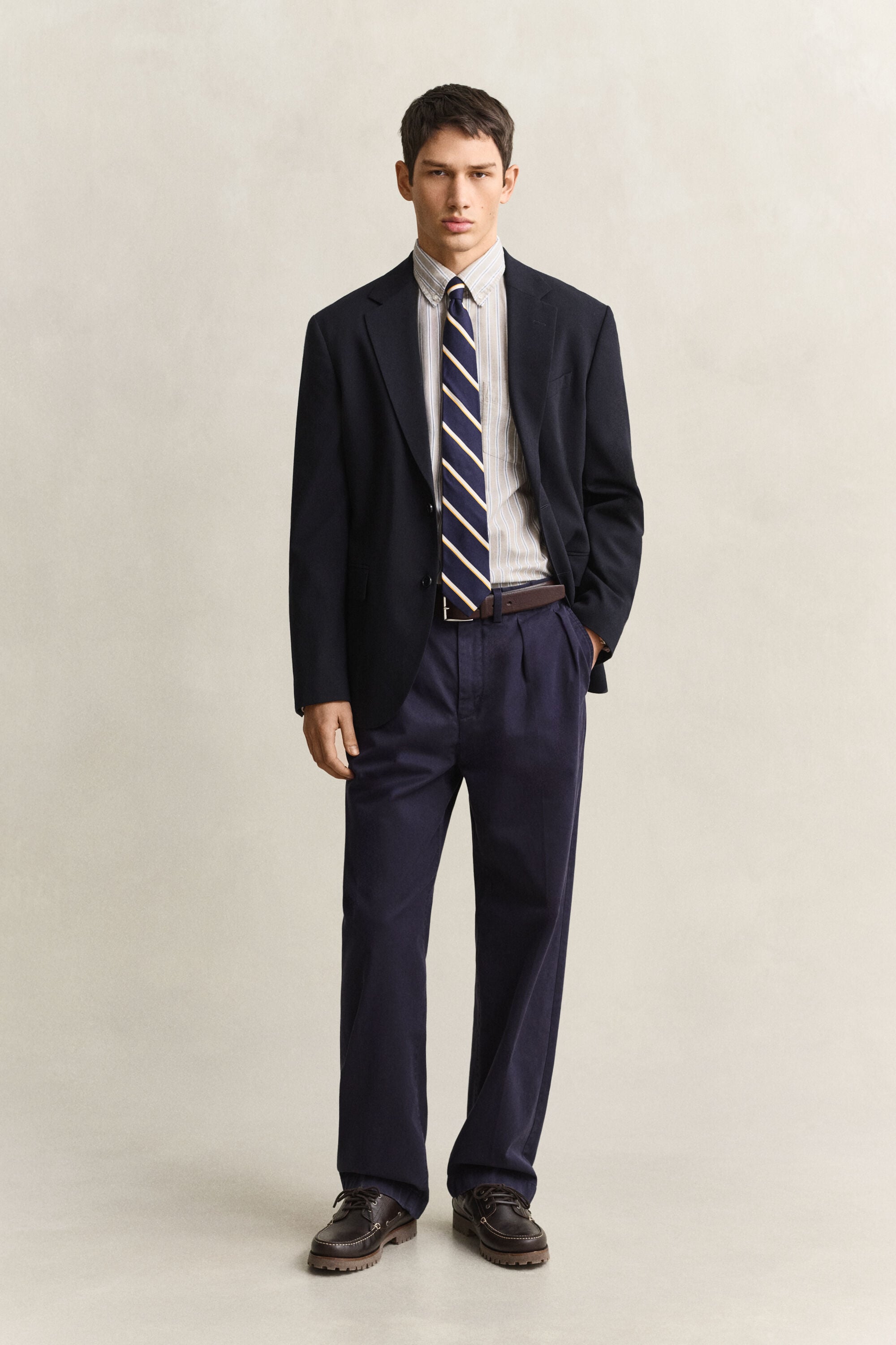 Camisa Oxford às riscas Classic