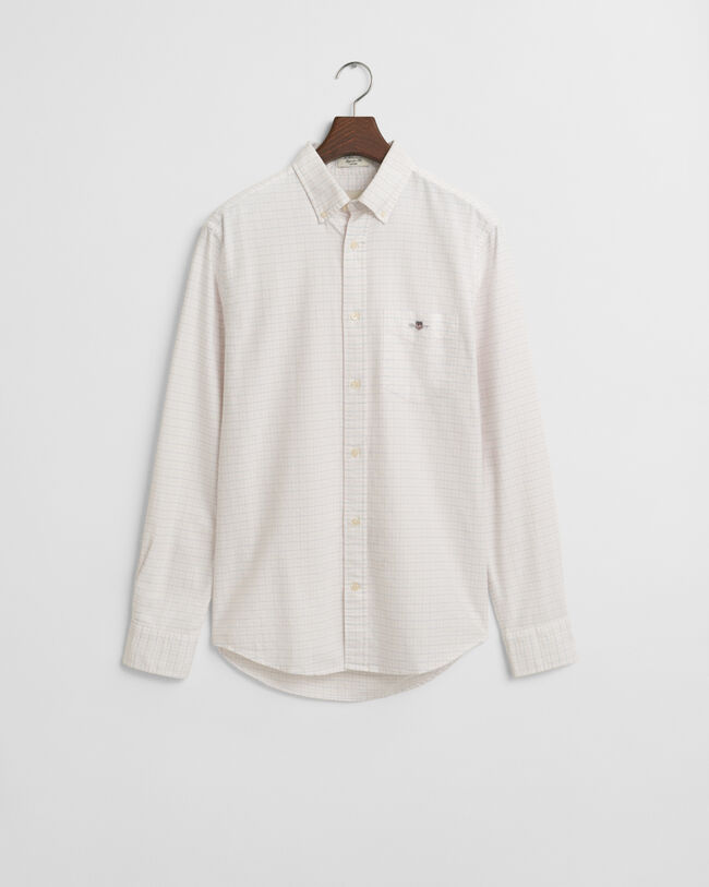 Camisa Oxford cl&aacute;ssica Tattersall regular fit