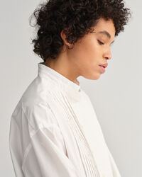 Camisa com pregas costuradas oversized